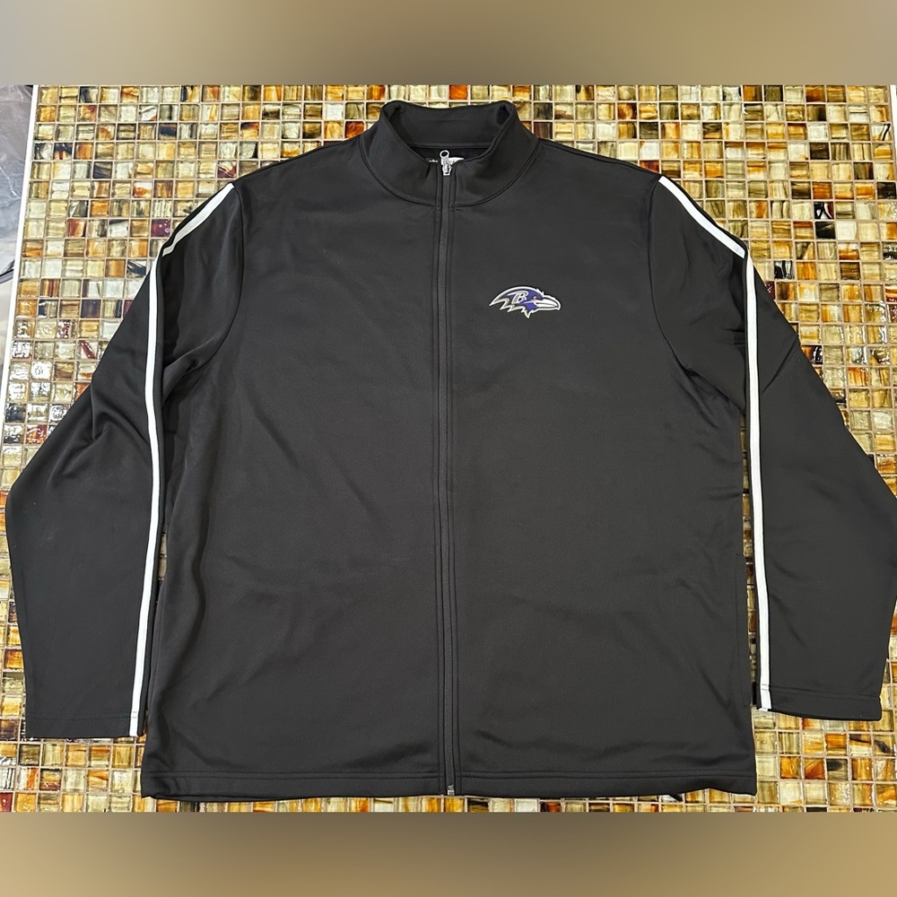 Men’s Baltimore Ravens NFL Team Apparel Black Full Zip Jacket ~2XL~NWT~$50